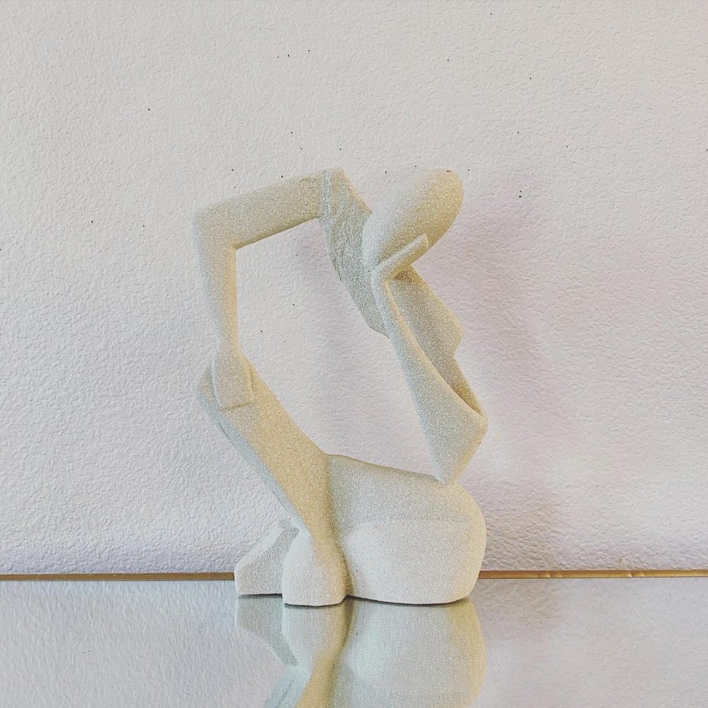Mid-century modern, "floating man" wood sculpture